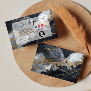 Zwarte Goud Luxe Esthetiek Bedankkaart