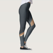 Zwarte Goud Luxe Fitness Leggings (Rechts)