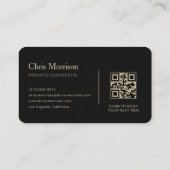 Zwarte Goud Luxe Transport QR Code Visitekaartje (Achterkant)