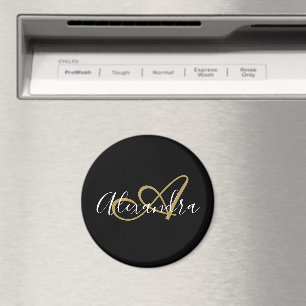 Zwarte Goud Monogram Naam Cruise Deur Magneet