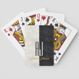 Zwarte Goud Monogram Pokerkaarten