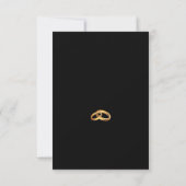 Zwarte Goud Monogram Save The Date Kaart (Achterkant)