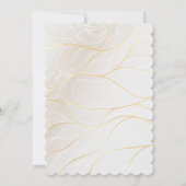 Zwarte Goud Mooi Bloemmotief Verlovingsfeest  Kaart (Achterkant)