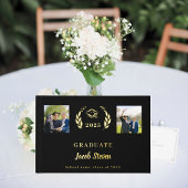 Zwarte goud naam script foto Afstuderen Gastenboek