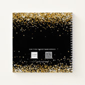 Zwarte goud naam script notitieboek (Achterkant)