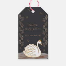 Zwarte Goud Prinses Zwaan Vlinder Baby Shower 