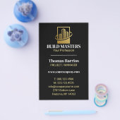 Zwarte Goud Professionele Bouwer Constructie Flyer (Enkel)