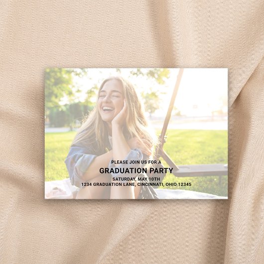 Zwarte Goud Retro Afstudeerfeest Op Maat Kaart