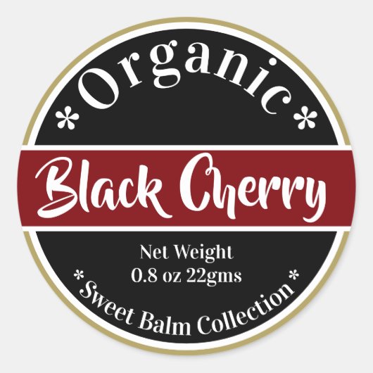 Zwarte Goud Rood Collectie met label voor huidverz (Voorkant)