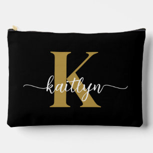 Zwarte Goud Schrift Monogram Etui