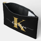 Zwarte Goud Schrift Monogram Etui (Open)