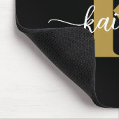 Zwarte Goud Schrift Monogram Muismat (Hoek)