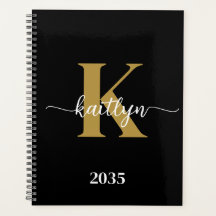 Zwarte Goud Schrift Monogram
