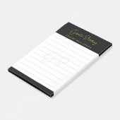 Zwarte Goud Script Luxe Vastgoed Professioneel Post-it® Notes (Schuin)