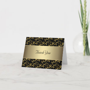 Zwarte Goud Werveling Gouden Dankkaartjes Bedankkaart