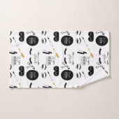 Zwarte Goud Wimpers Glam Bad Handdoek (Handdoek)