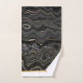 ZWARTE GOUD WITTE MARBLE BATHROOM TOWEL SET BAD HANDDOEK (Handdoek)
