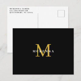 Zwarte Goud Zakelijke Klant Bedankt Briefkaart