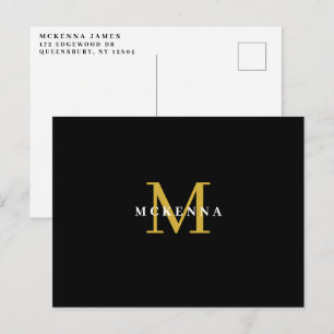 Zwarte Goud Zakelijke Klant Bedankt Briefkaart