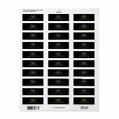 Zwarte Goud Zakelijke Klant Bedankt Etiket (Full Sheet)