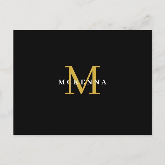 Zwarte Goud Zakelijke Klant Cliënt Bedankt Briefkaart (Voorkant)