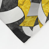 zwarte goudbalploeg kleuren fleece deken (Hoek)