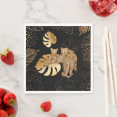 Zwarte goudblad servet (Insitu)