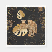 Zwarte goudblad servet (Voorkant)