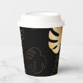 zwarte goudbladeren, cups papieren bekers (Voorkant)