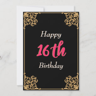 zwarte goudblauw roze zweet zestien kaart