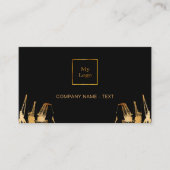 Zwarte goudbouwaannemer, foto QR-code Visitekaartje (Voorkant)