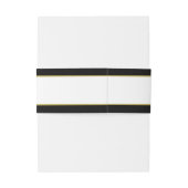 Zwarte goudbride en bruinbruidband uitnodigingen wikkel (Achterkant Voorbeeld)