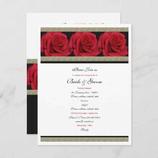 Zwarte goudbruine bruine bruine bruine bruine brui kaart (Voorkant / Achterkant)