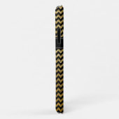 zwarte goudchevron monogrammen Case-Mate iPhone case (Achterkant/rechts)