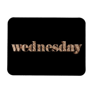 Zwarte gouddagen van de week Woensdag Typografie Magneet
