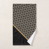 ZWARTE GOUDE ABSTRACTE CIRCLS BATHROOM TOWEL SET BAD HANDDOEK (Handdoek)