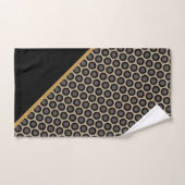 ZWARTE GOUDE ABSTRACTE CIRCLS BATHROOM TOWEL SET BAD HANDDOEK (Handdoek)
