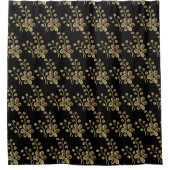 ZWARTE GOUDE SPRING THEMA FLORAL PATTERN DOUCHEGORDIJN (Voorkant)