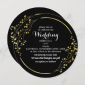 zwarte goudelegantie kaart (Voorkant / Achterkant)