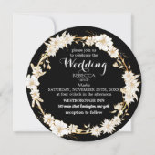 Zwarte goudelegantie-uitnodiging kaart (Voorkant)