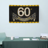 Zwarte Gouden 60e Verjaardagsfeest Spandoek (Beurs)