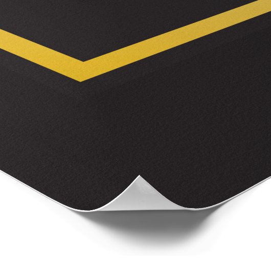 Zwarte gouden Abstracte Amazing Wedding Sign Poster (Hoek)