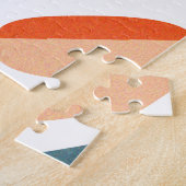 Zwarte Gouden Abstracte Draaikolk Moderne Maan Legpuzzel (Zijkant)