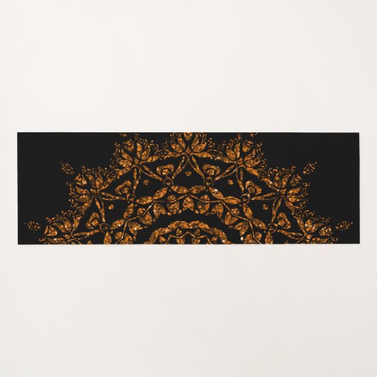 Zwarte gouden achtergrond yogamat (Achterkant (horizontaal))
