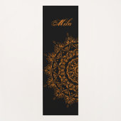 Zwarte gouden achtergrond yogamat (Voorkant)