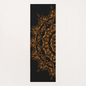 Zwarte gouden achtergrond yogamat (Achterkant)