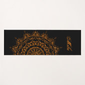 Zwarte gouden achtergrond yogamat (Voorkant (horizontaal))