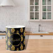 Zwarte gouden anananasappelnaam koffiemok