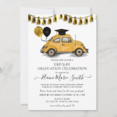 Zwarte gouden ballonnen op Afstuderen Kaart (Voorkant)