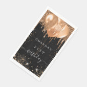 Zwarte gouden ballonnen van de Birthday Servet (Hoek)